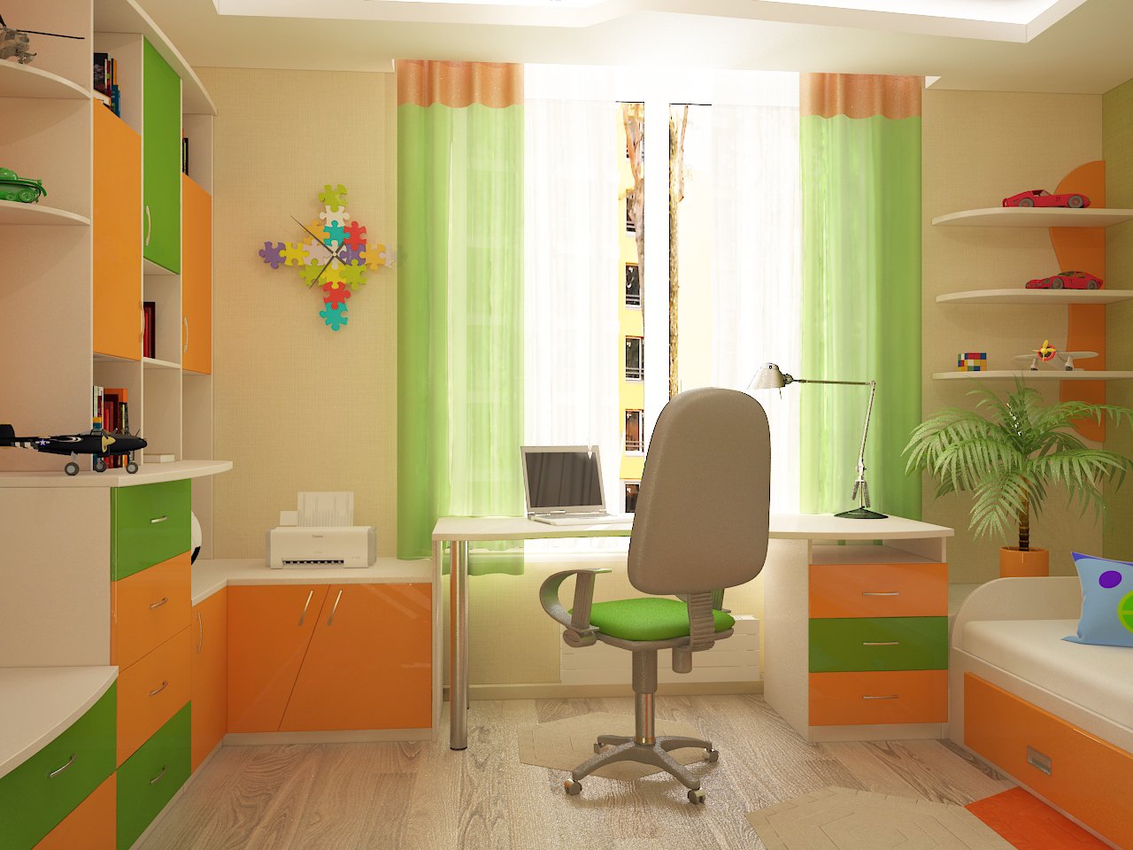Зеленая детская комната: создание идеального пространства для ваших малышей